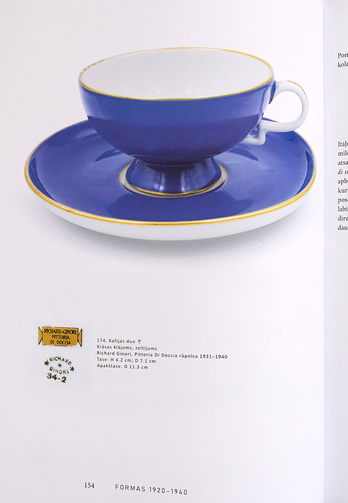 Gio Ponti "Barbara", Richard Ginori porcelāns. Kuzņecova porcelāns, servīze Moka. Porcelāna vēsture