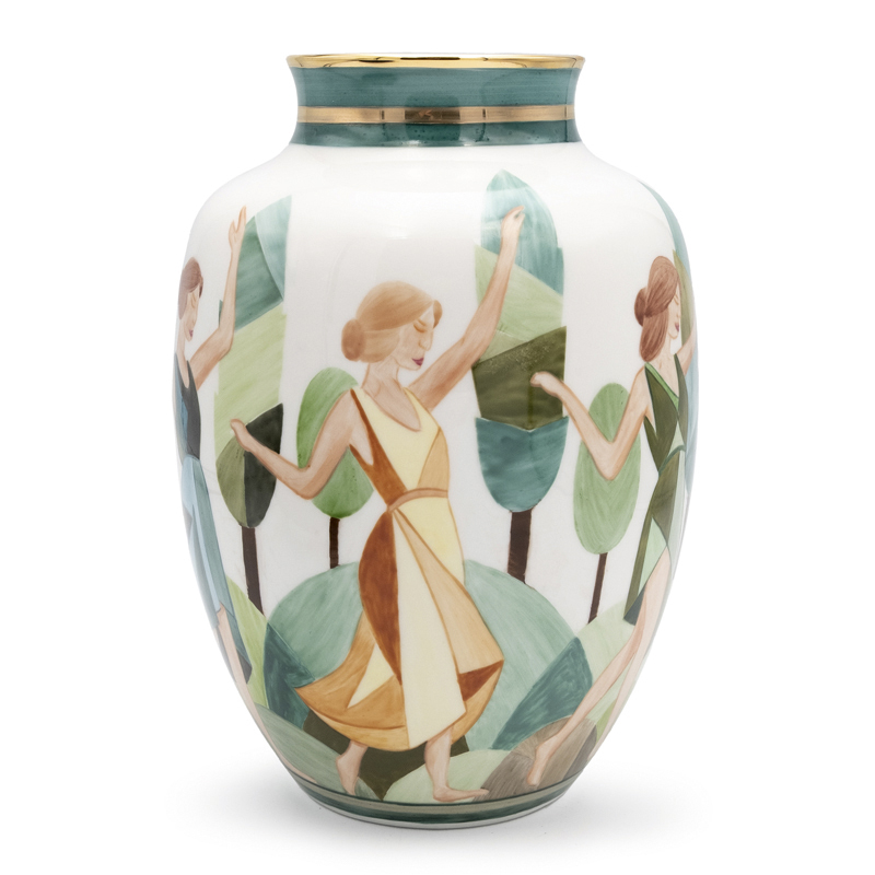 porcelāna vāze Dejotājas